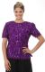 Main image of Round Neck Half Sleeves Sequined Blouse